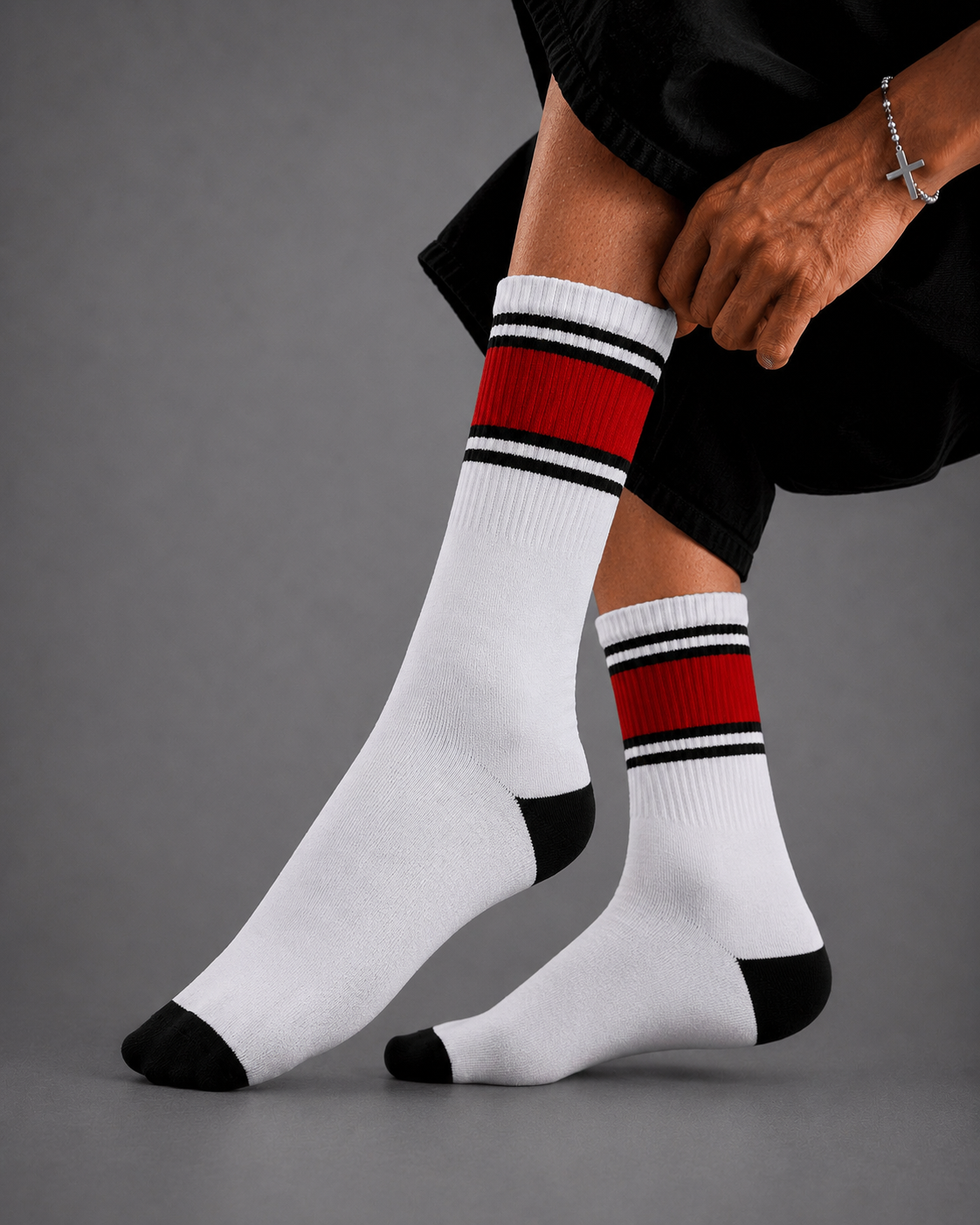 Retro Red Stripe Socks