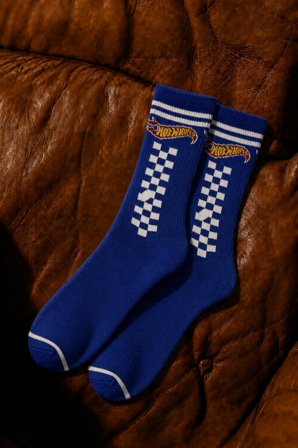 Royal Blue Racing Crew Socks