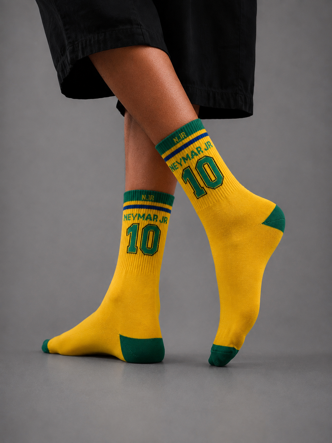 Yellow & Green Football Socks