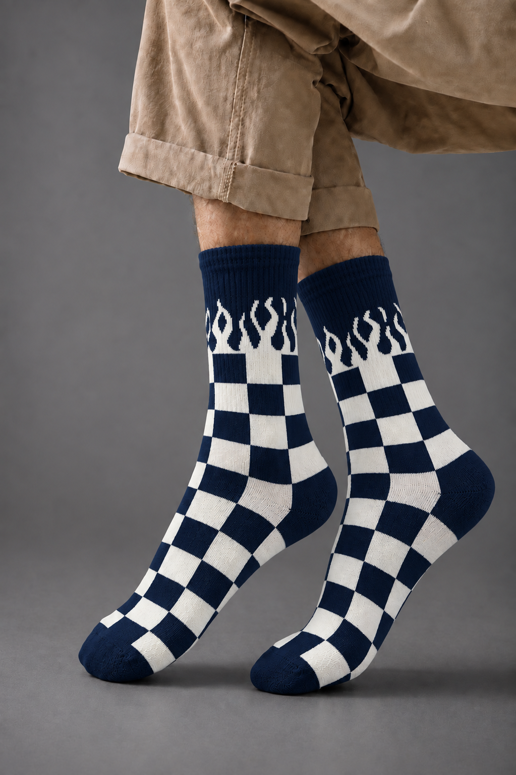 modern Ribbed crew socks