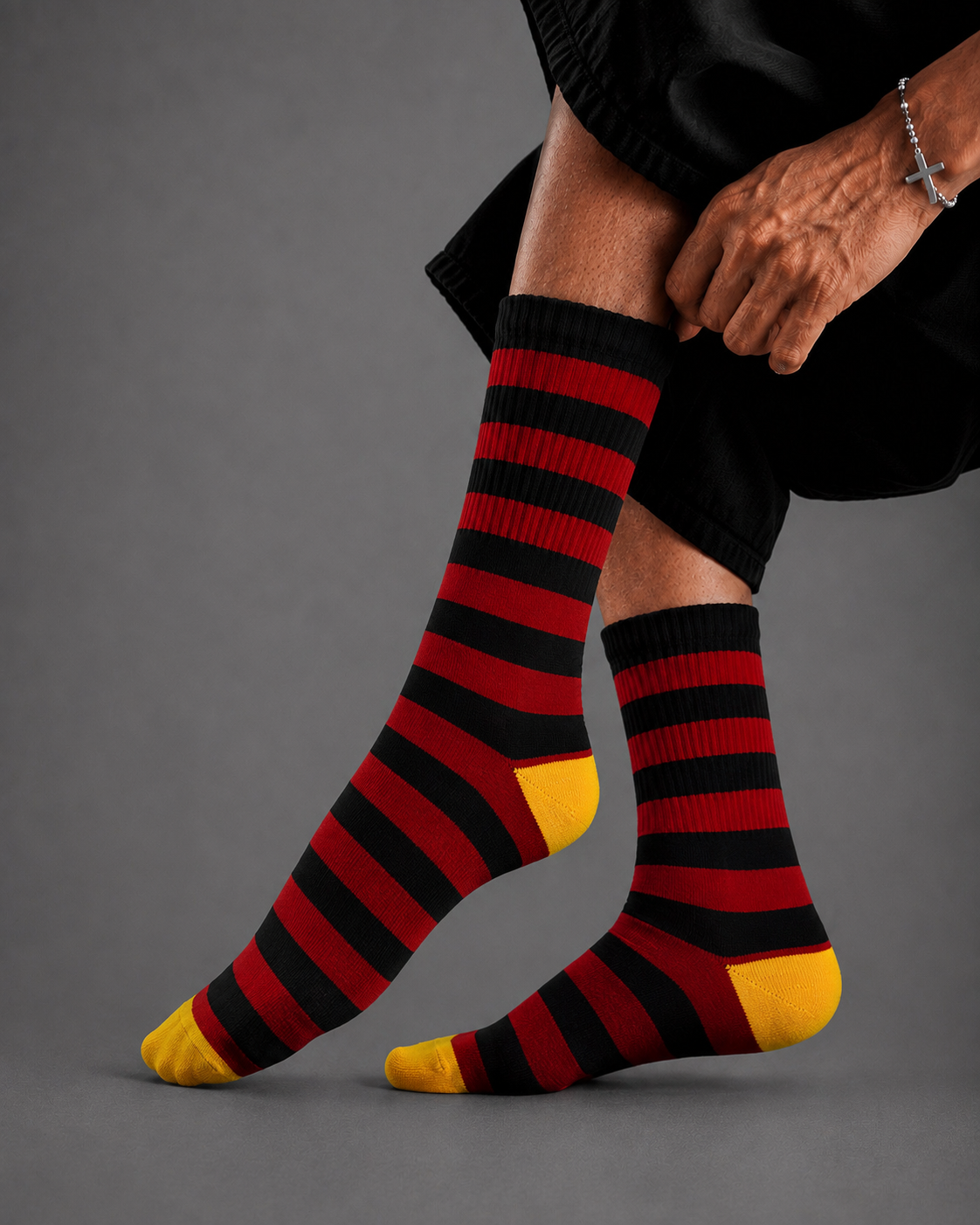 Red & Black Stripe Socks
