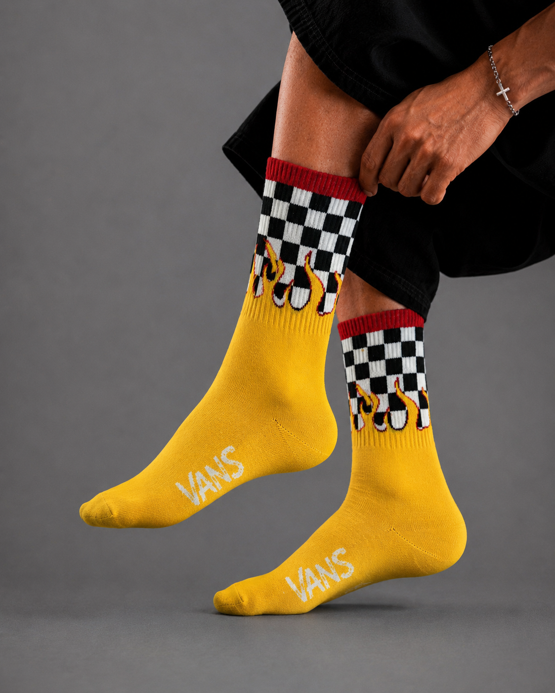 Retro Racing Flame Socks