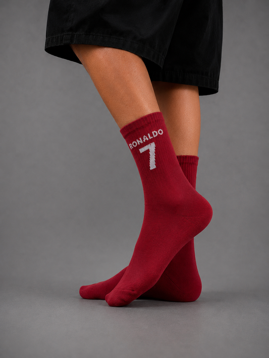 Red Football Fan Socks