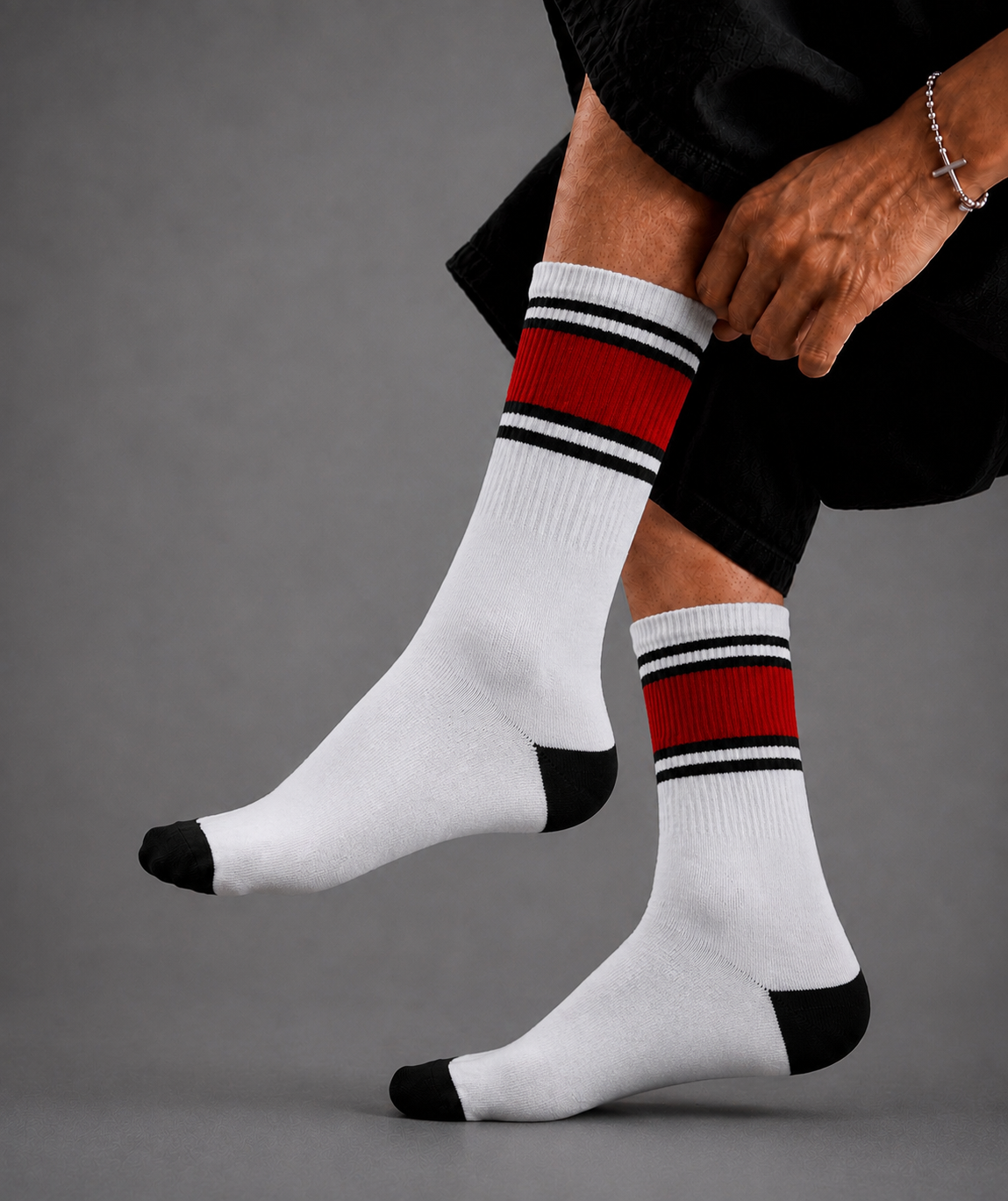 Retro Red Stripe Socks