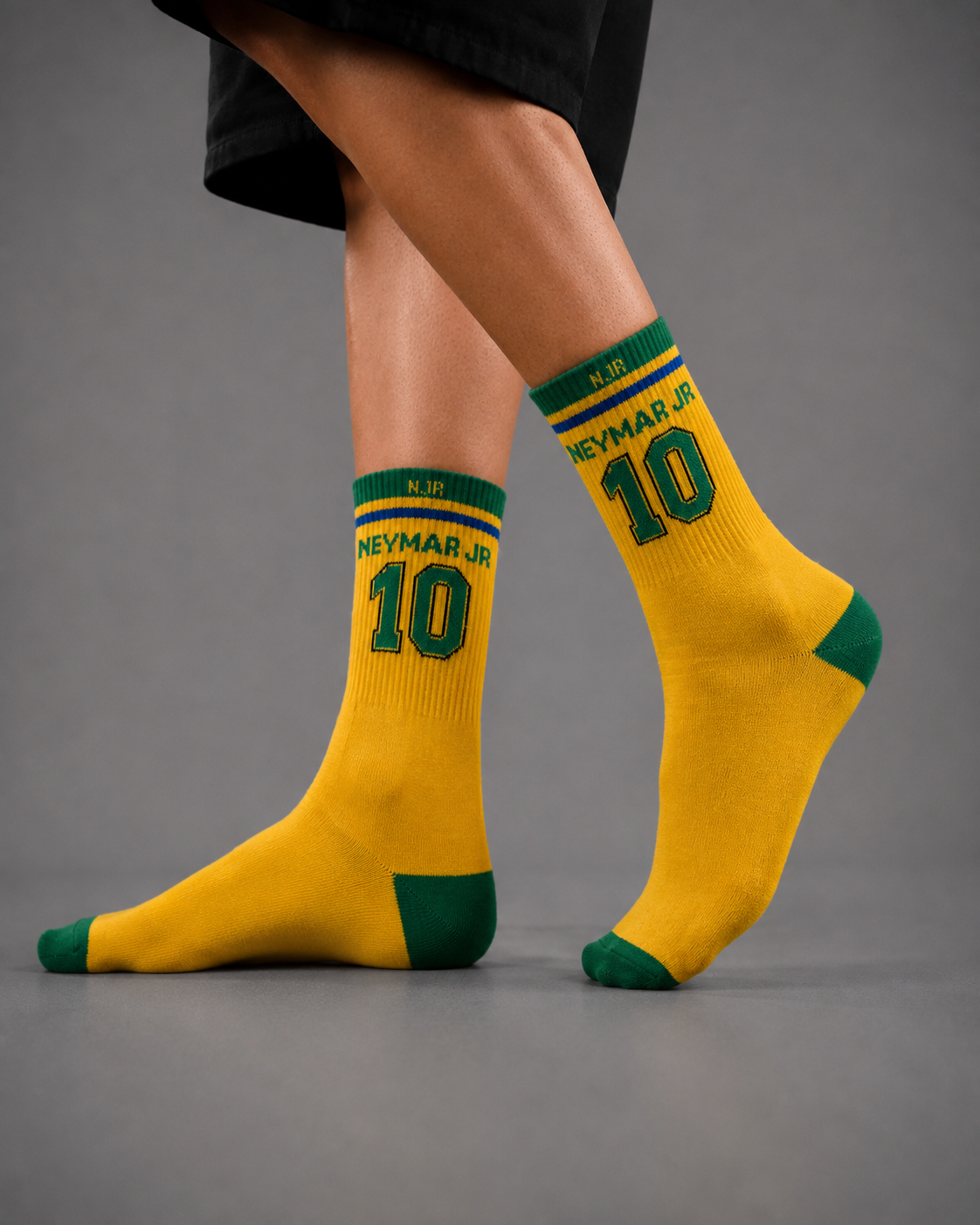 Yellow & Green Football Socks