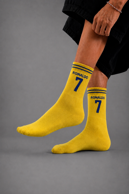 No 7 yellow Trendy Socks
