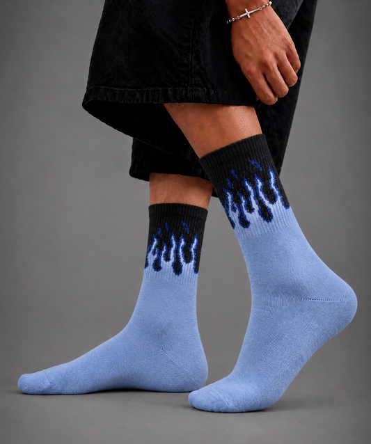 Fire Blue Edition Crew Socks