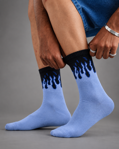 Fire Blue Edition Crew Socks