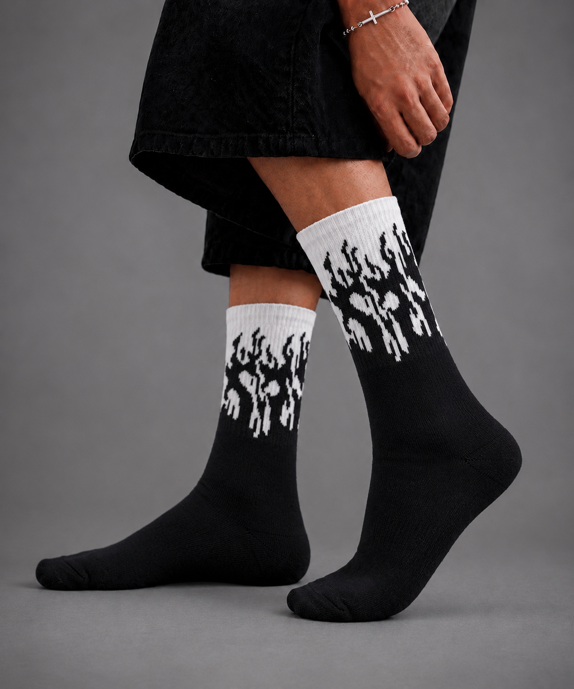 Black & White Fire Edition Socks