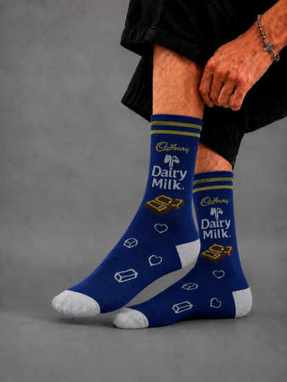Chocolate Print New crew socks