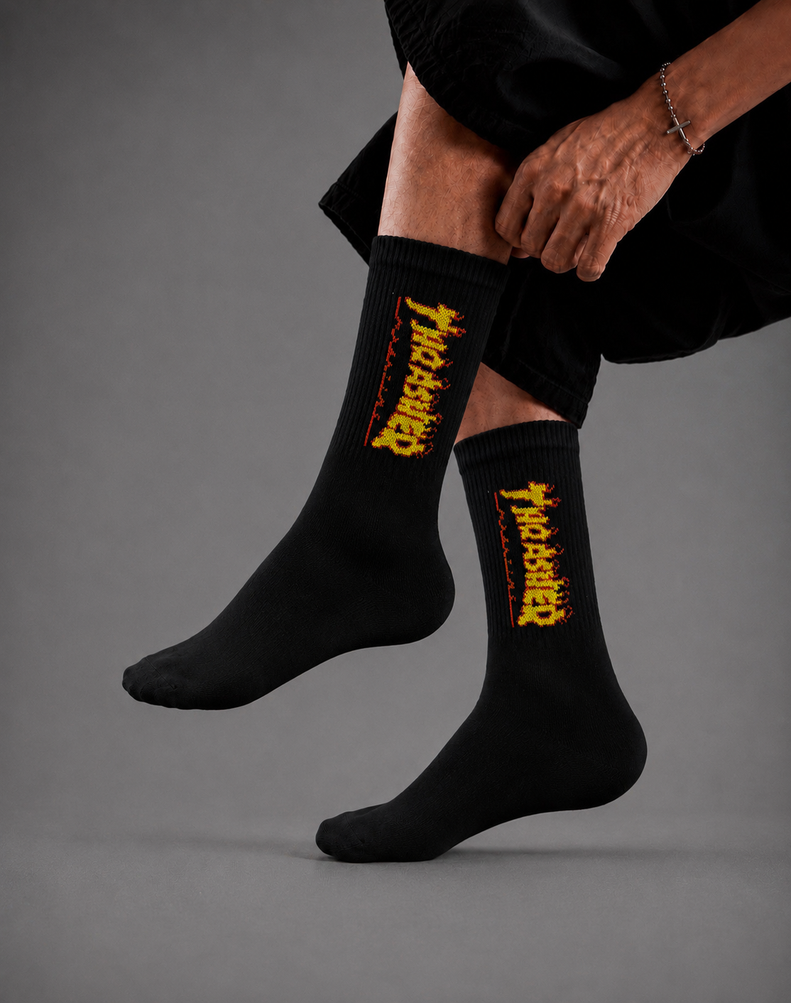 Retro Gothic Graphic Socks