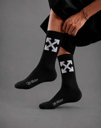 Arrow Graphic Black Socks