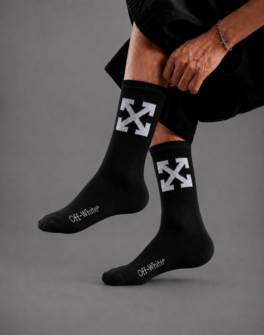 Arrow Graphic Black Socks