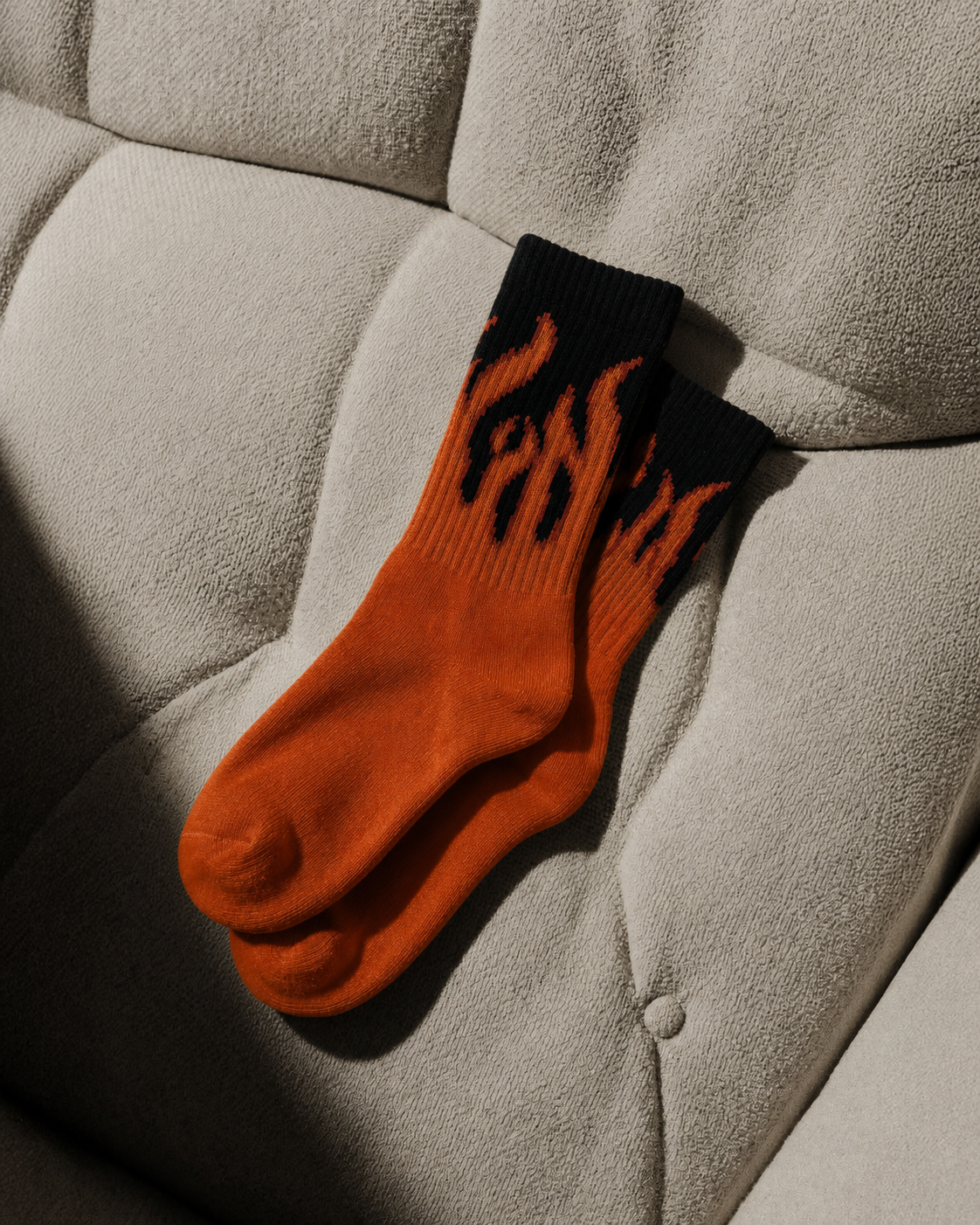 Premium Flame Pattern Crew Socks