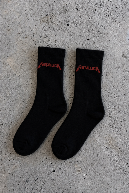 Metallica Logo Crew Socks – Black