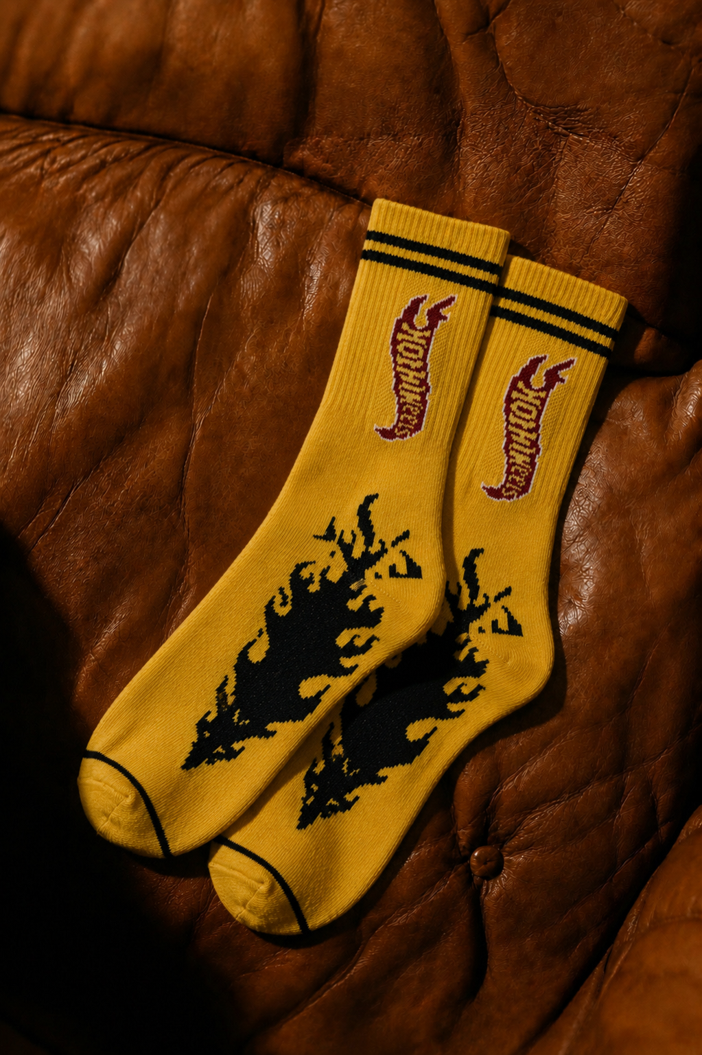 Hot Wheels Flame Crew Socks – Yellow