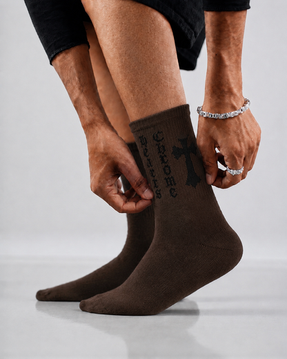 Classic Cross Graphic Crew Socks