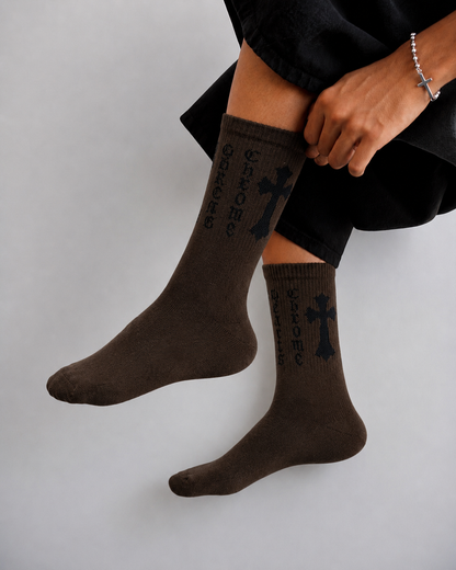 Classic Cross Graphic Crew Socks