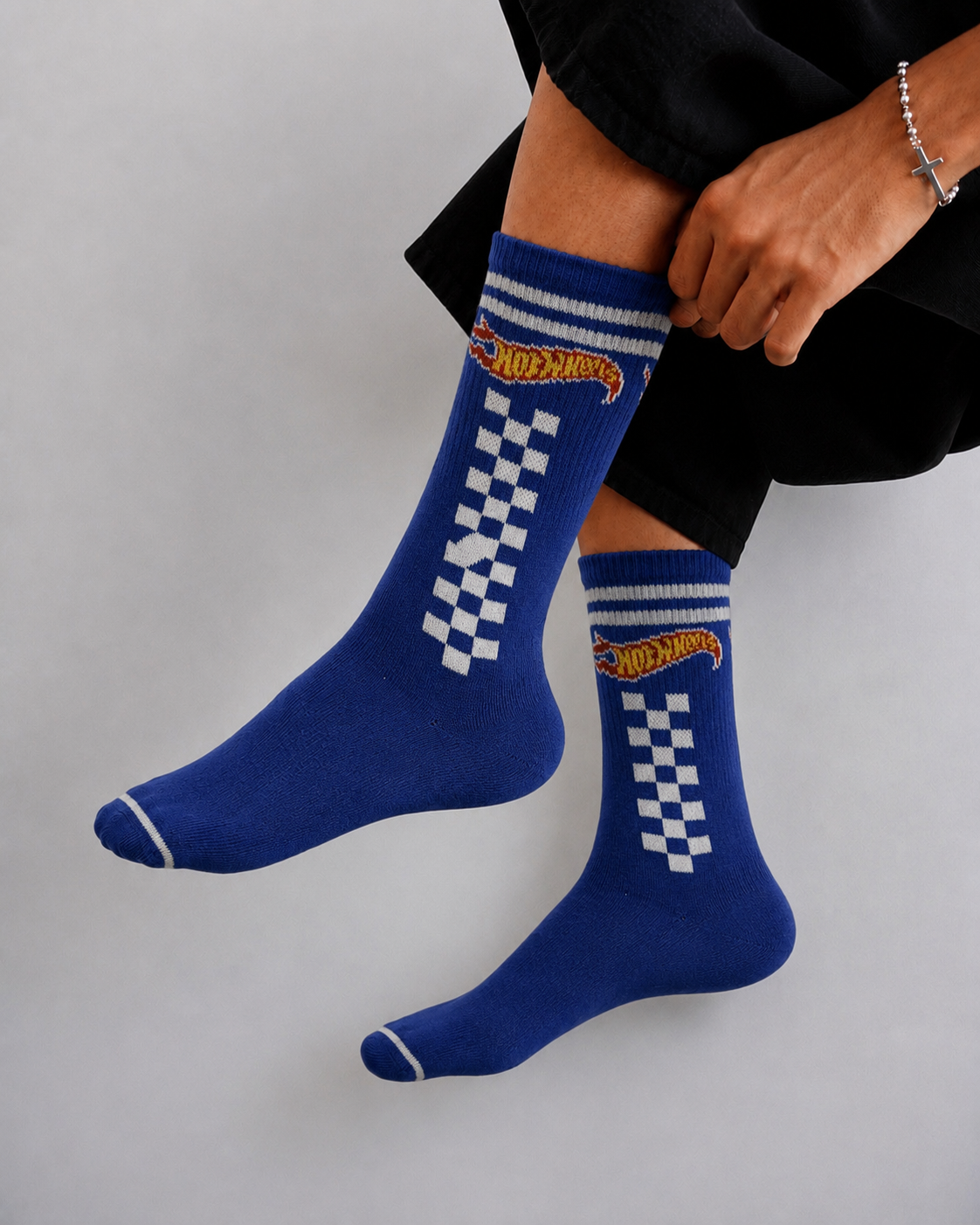 Royal Blue Racing Crew Socks