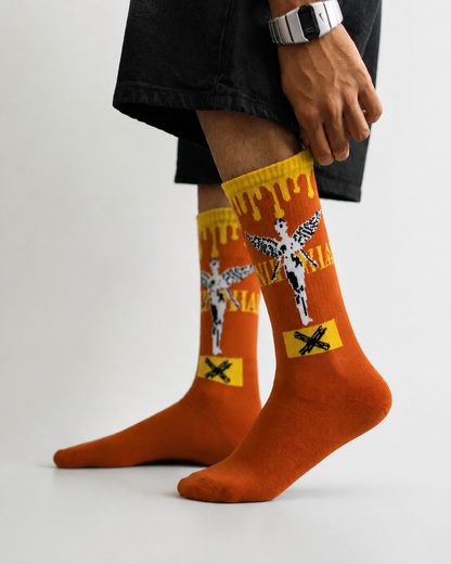 Angel Premium Crew Socks – Orange
