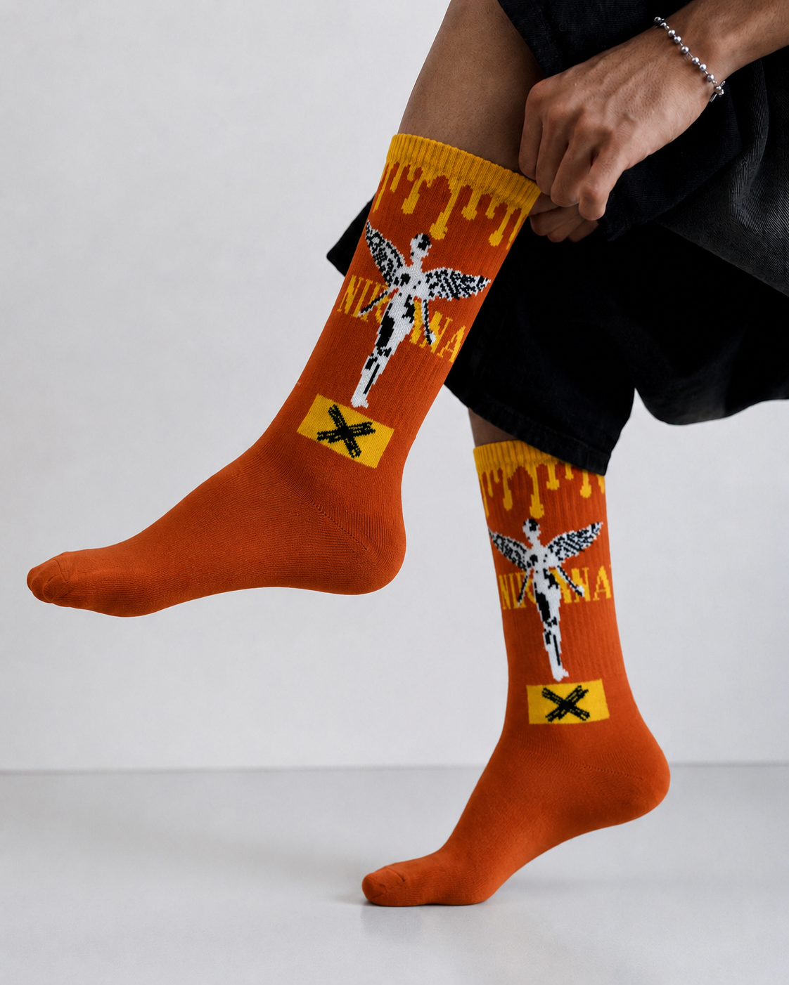 Angel Premium Crew Socks – Orange