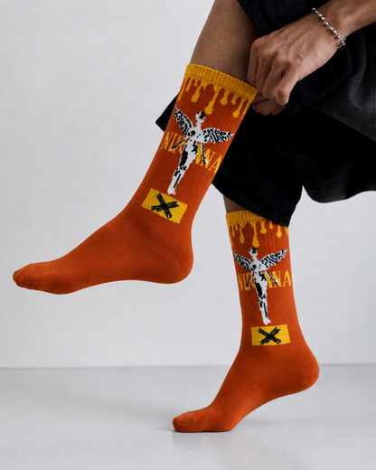 Angel Premium Crew Socks – Orange