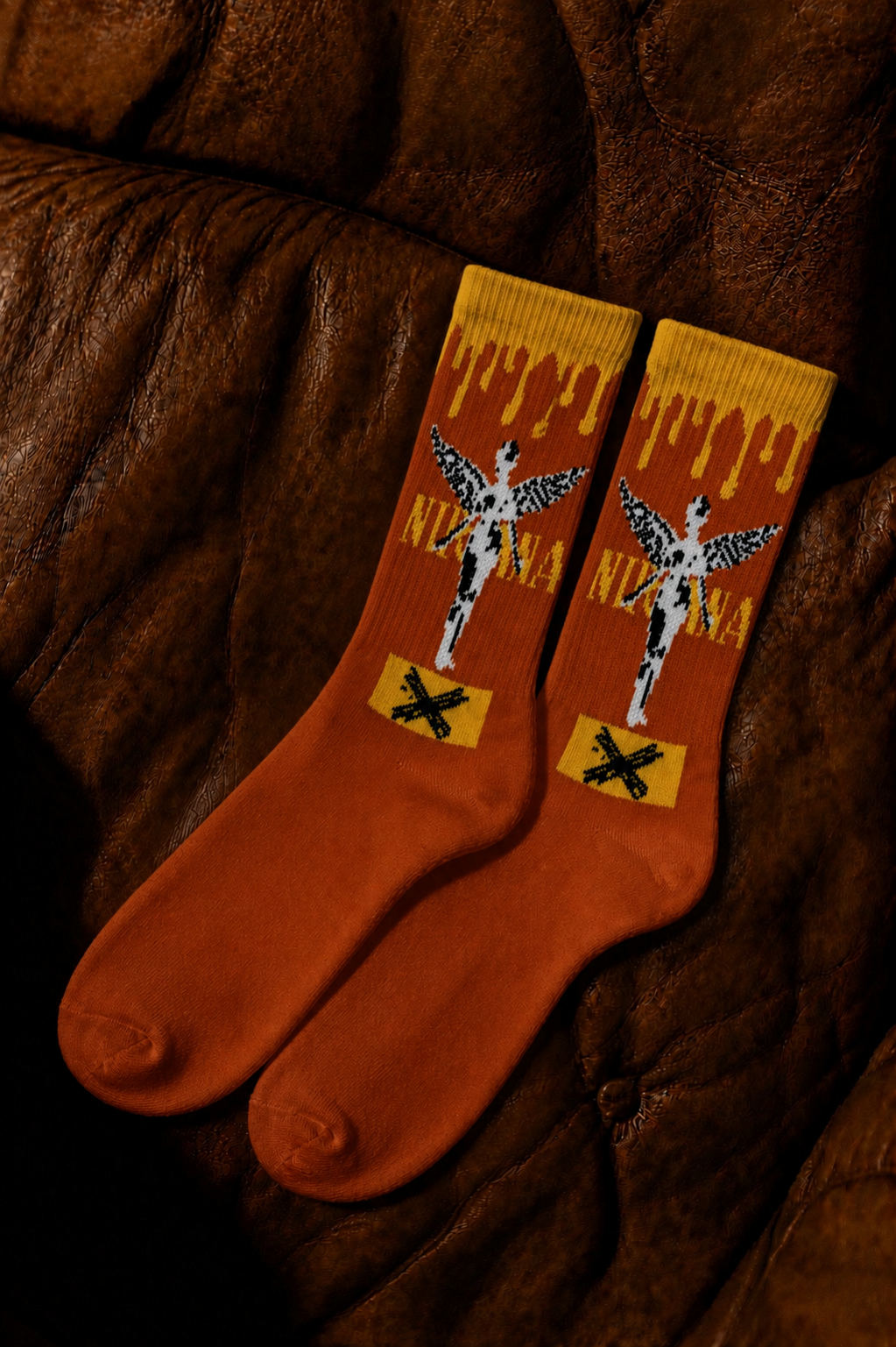 Angel Premium Crew Socks – Orange