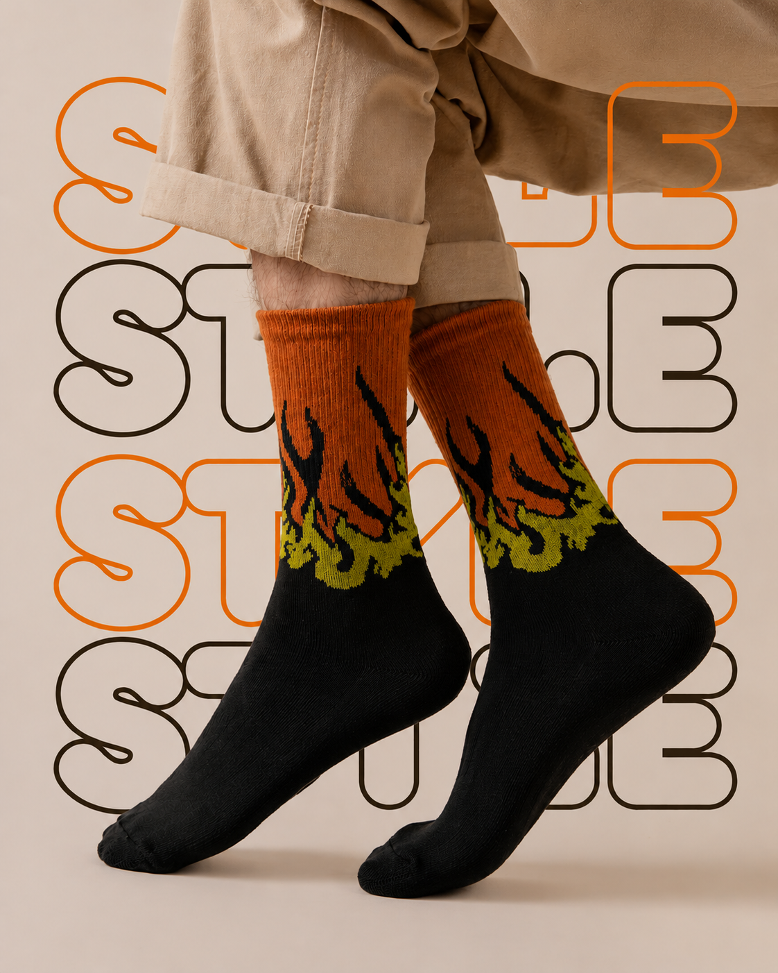Blaze Crew Socks – Premium Cotton Streetwear