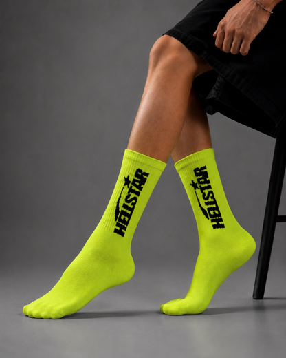 Neon Green Crew Socks | Premium Streetwear