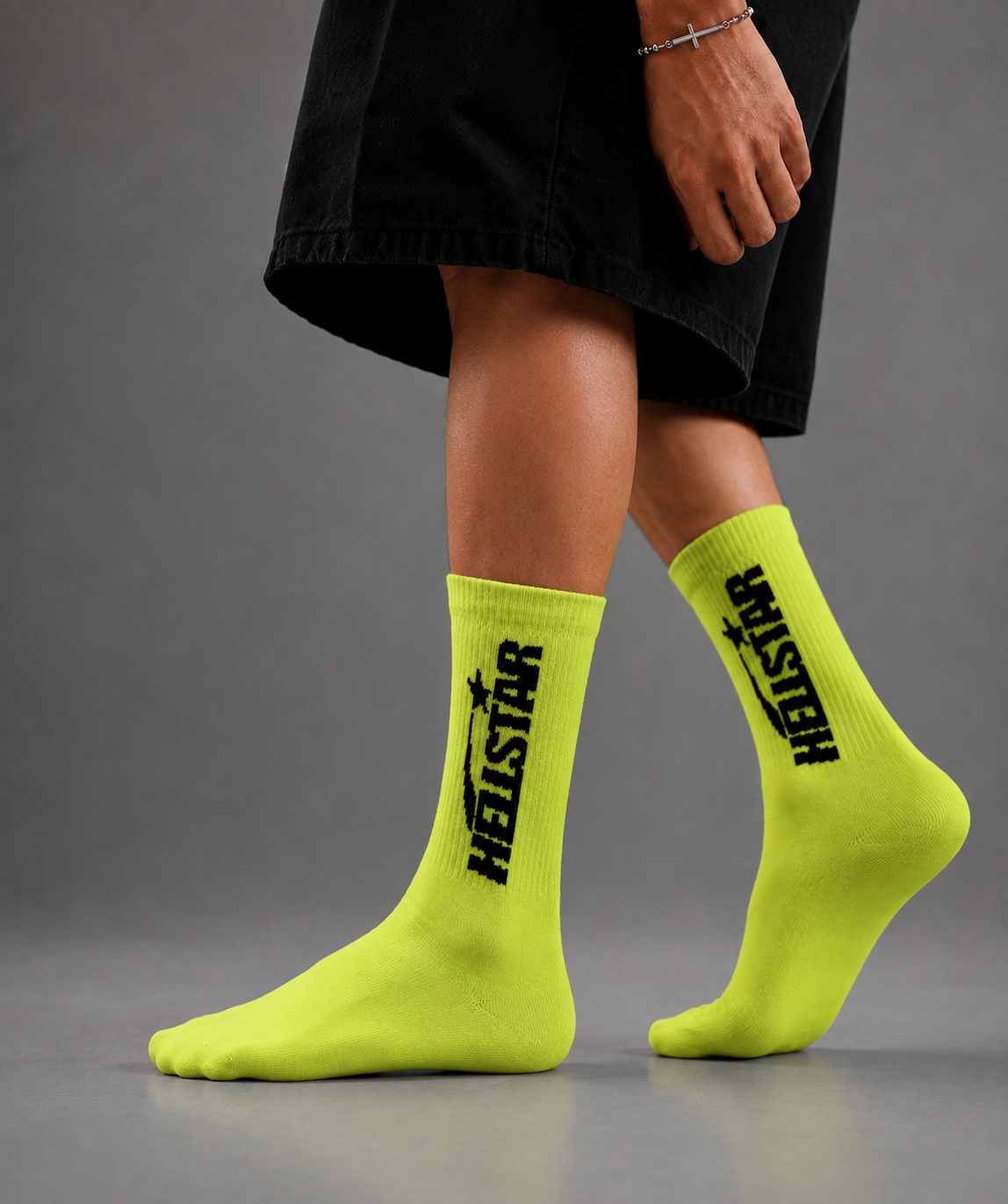 Neon Green Crew Socks | Premium Streetwear