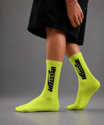 Neon Green Crew Socks | Premium Streetwear