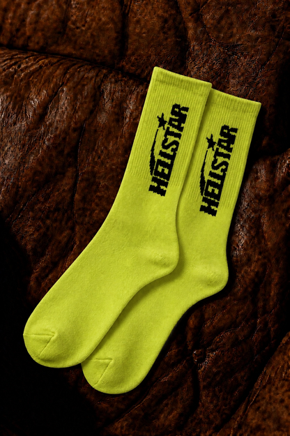 Neon Green Crew Socks | Premium Streetwear