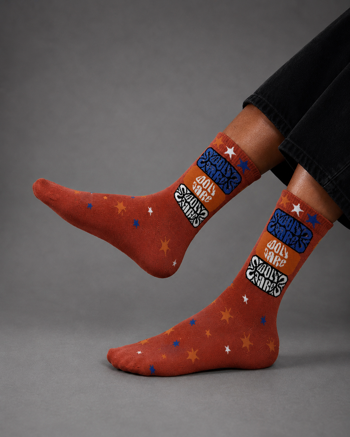 Vintage Graphic Crew Socks | Soft Cotton