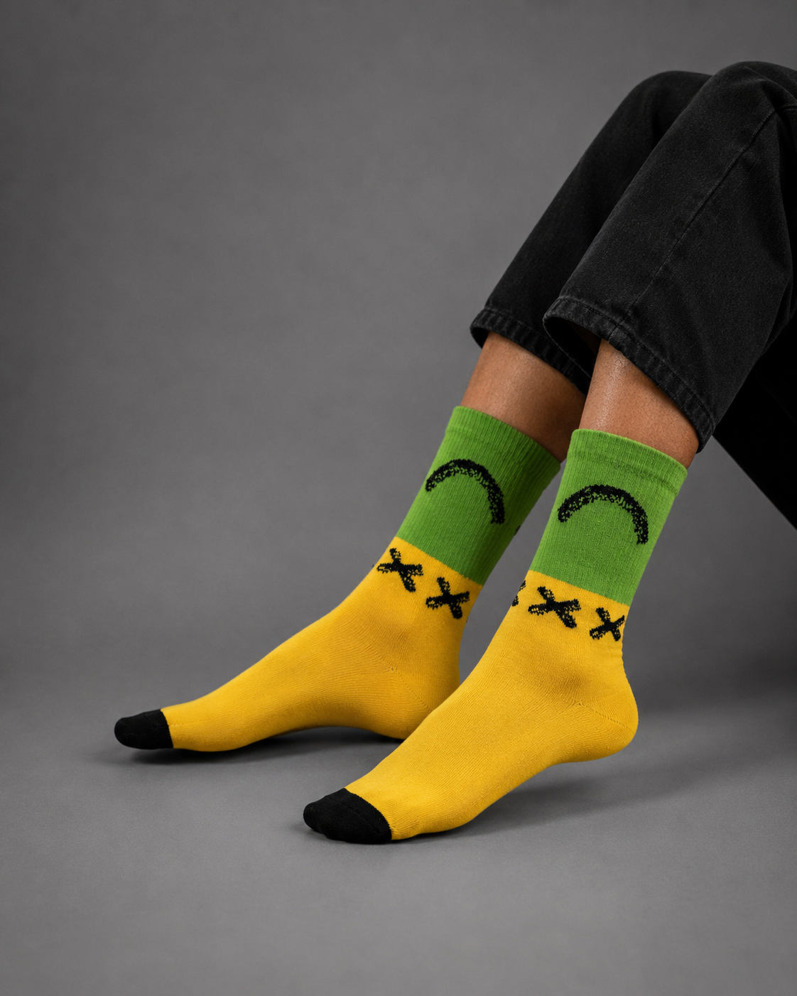 Happy Vibes Crew Socks