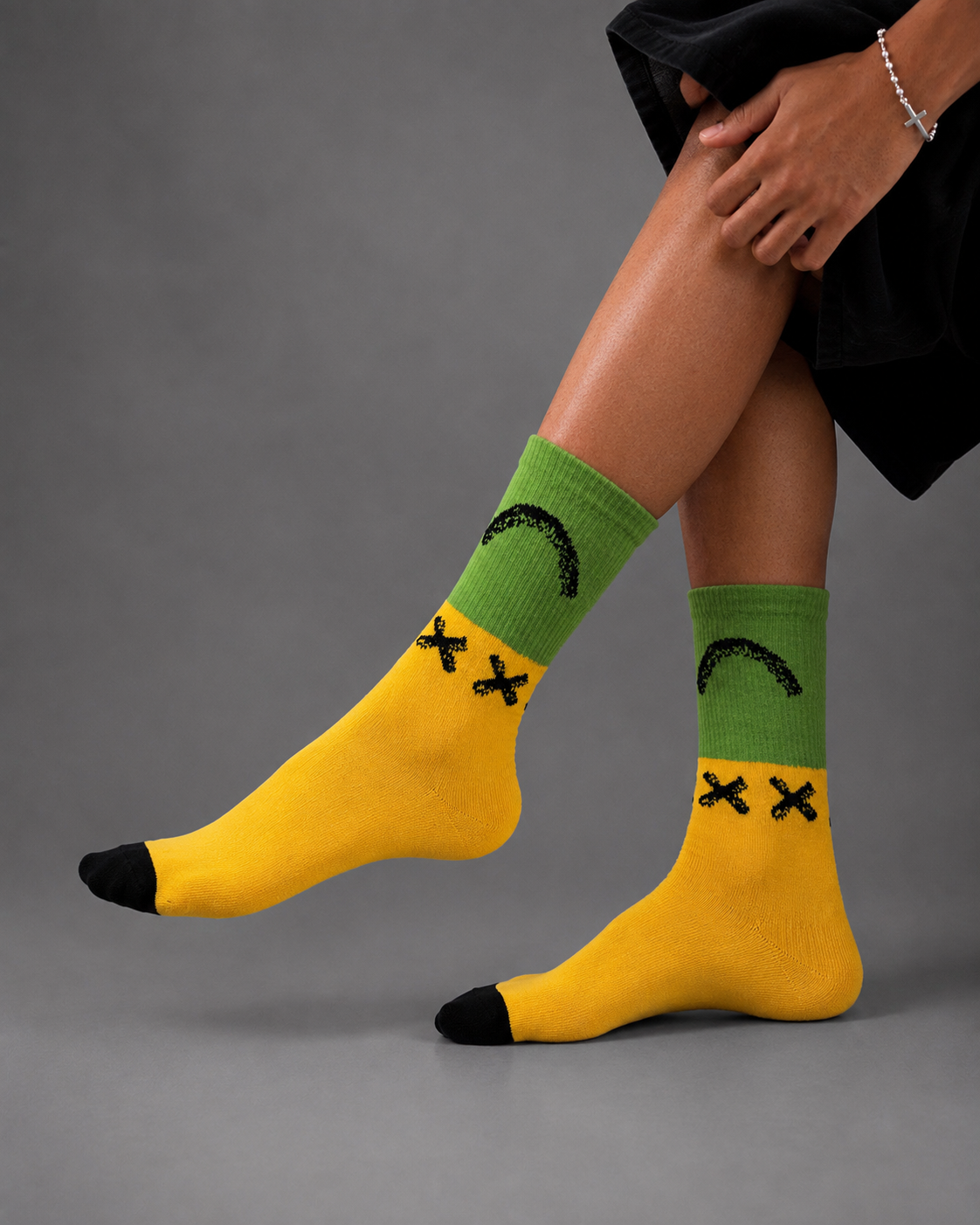 Happy Vibes Crew Socks