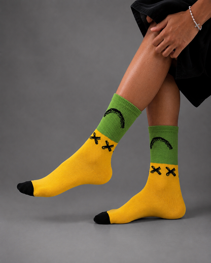 Happy Vibes Crew Socks