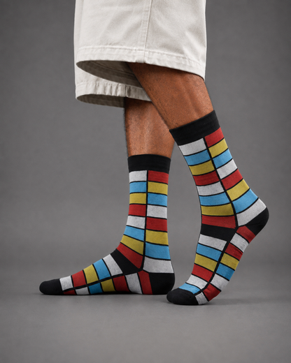 Retro Color Block Socks