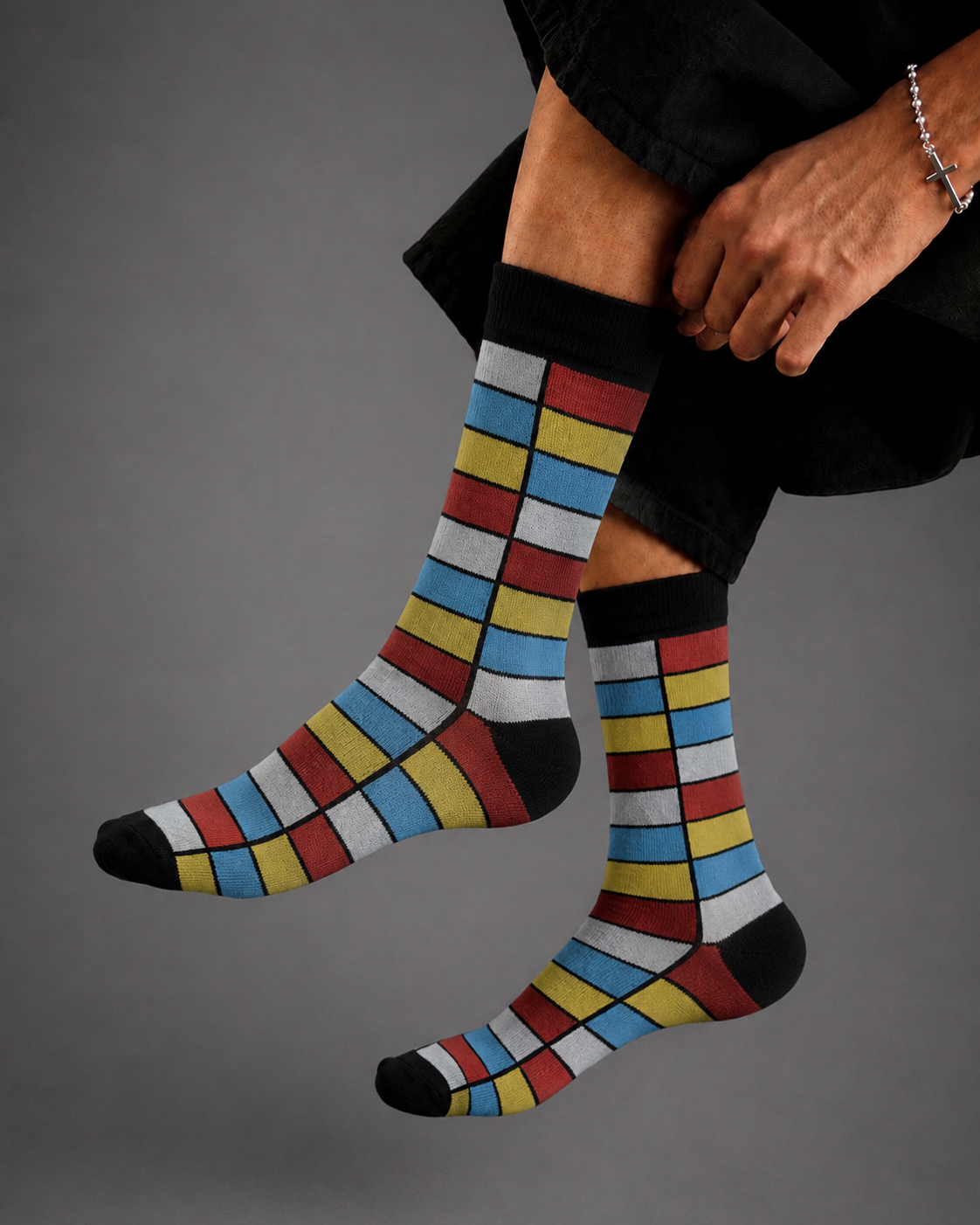 Retro Color Block Socks