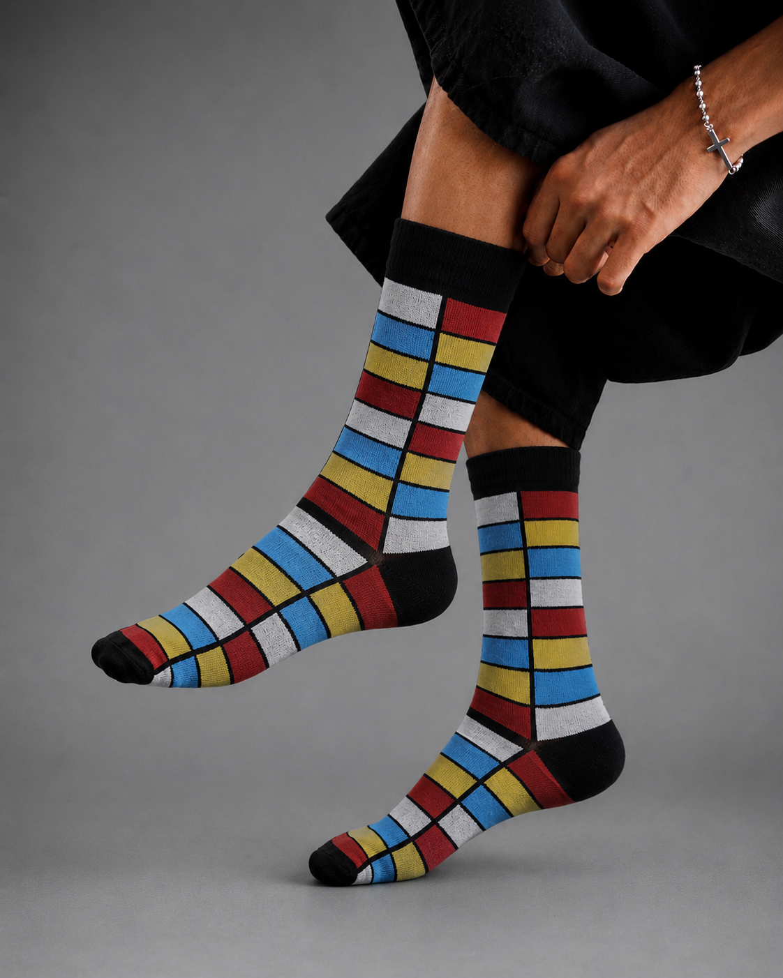 Retro Color Block Socks