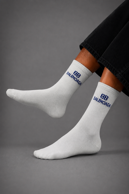 B Classic White Socks