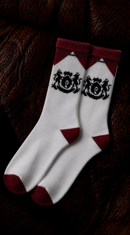 Crown Graphic Socks - white