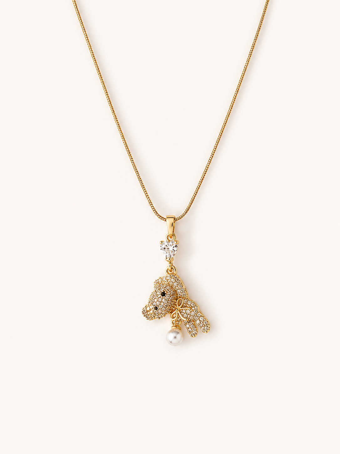 Pearl Teddy Necklace