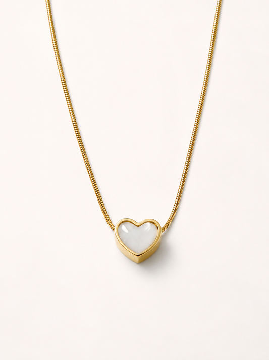 Milky Heart Necklace