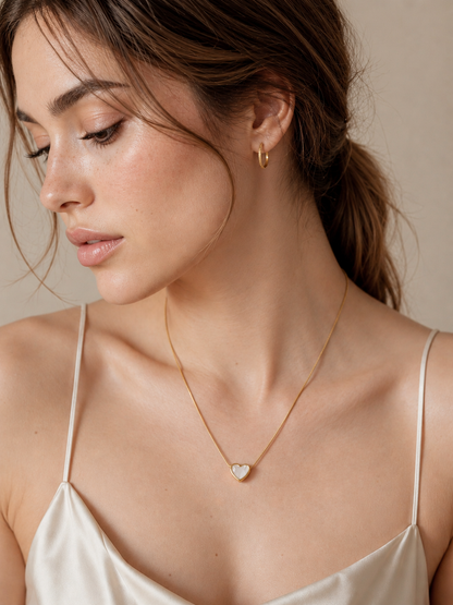 Milky Heart Necklace