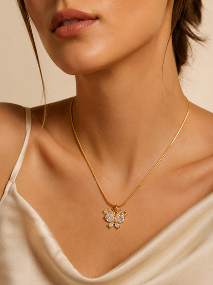 Crystal Butterfly Necklace