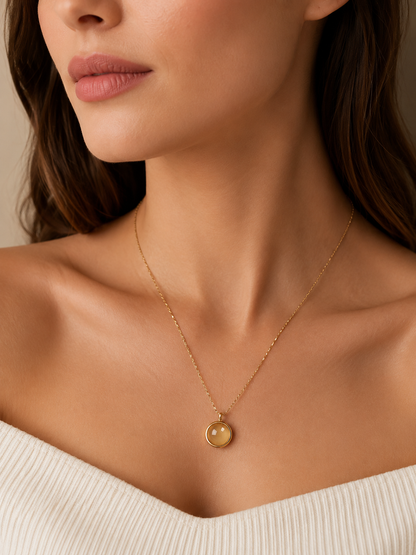 Golden Aura Pendant Necklace