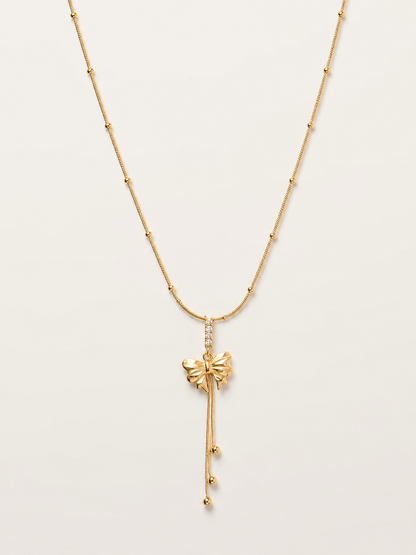 Bow Tassel Necklace