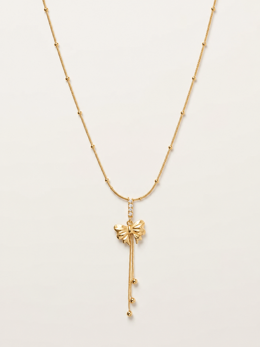 Bow Tassel Necklace